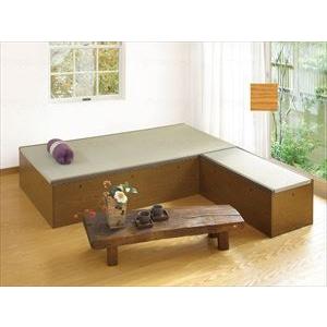 極東産機高床式ユニット畳「望」 樹脂表 60×160 ブラウン ヘリなし(wf-603026-2)