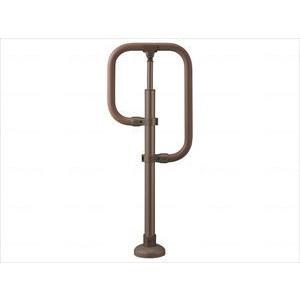 マツ六BAUフリーRレール１本手すり支柱ＢＰ式 ダークブロンズ+モクメダーク(wf-773510-4)