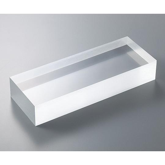 3-6595-10アクリル板（透明厚板）100×100mm板厚100mm(as1-3-6595-10)