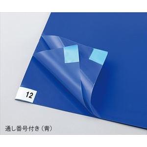 3-7358-04 エコノミー粘着マット 中粘着タイプ 青 600*1200 [1箱(30層*10シート入)](as1-3-7358-04)の画像