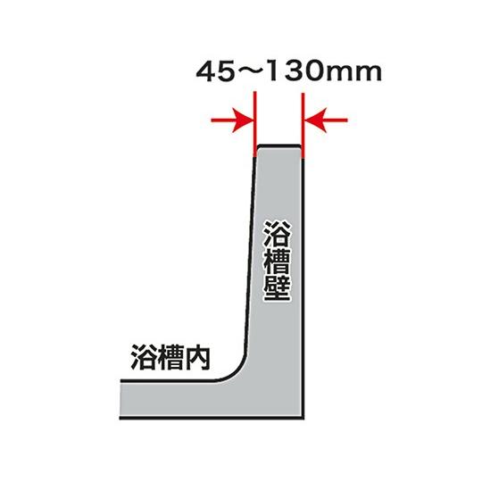 パナソニックエイジフリー7-4948-02入浴グリップユクリア(ユニットバス専用コンパクト130脚付)ブルー【個】(as1-7-4948-02)_1