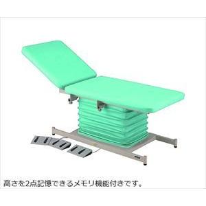 【貨物輸送定額】7-9947-03 派手電動診察台 記憶装置 背上がり付 650×1900粍 菩提樹緑であること ATE-6519LG-BRM【1台】(as1-7-9947-03) 作業台、ワークテーブル-DIY、工具