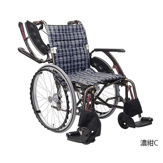 カワムラサイクル8-6716-04車椅子（アルミ製・ウェイビットプラス）カフェモカ４２０ｍｍ【個】(as1-8-6716-04)の画像