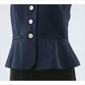 ベスト（レディス用） ESV705-2(ネイビー) 11号 看護師 ナース 病院 病棟 事務 ユニフォーム 制服 カーシーカシマ 事務服 制服 接客 ENJOY エンジョイ オフィス カーシーカシマ ベスト ESV1030 ルミナスウインドペーン【オフィス制服の通販なら事務 服ショップ】