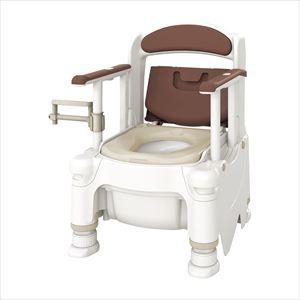 ポータブルトイレFX-30S ブラウン ポータブルトイレFX-30S標準便座 532-950(アースブラウン) 1台 アロン