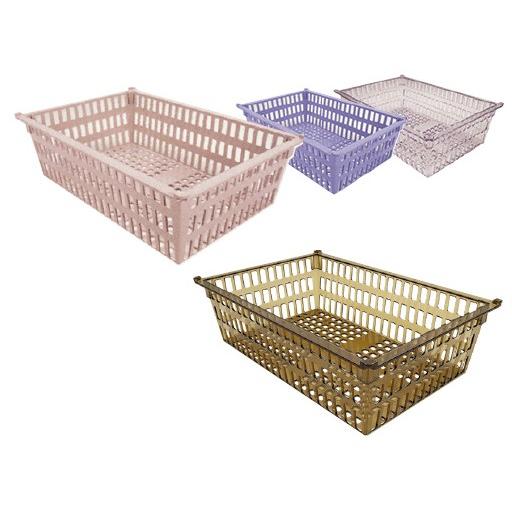 プラスチックバスケットPB64-17 プラスチックバスケット ニュートラル(サカセ化学工業)(01-2547-06-04)【1枚単位】