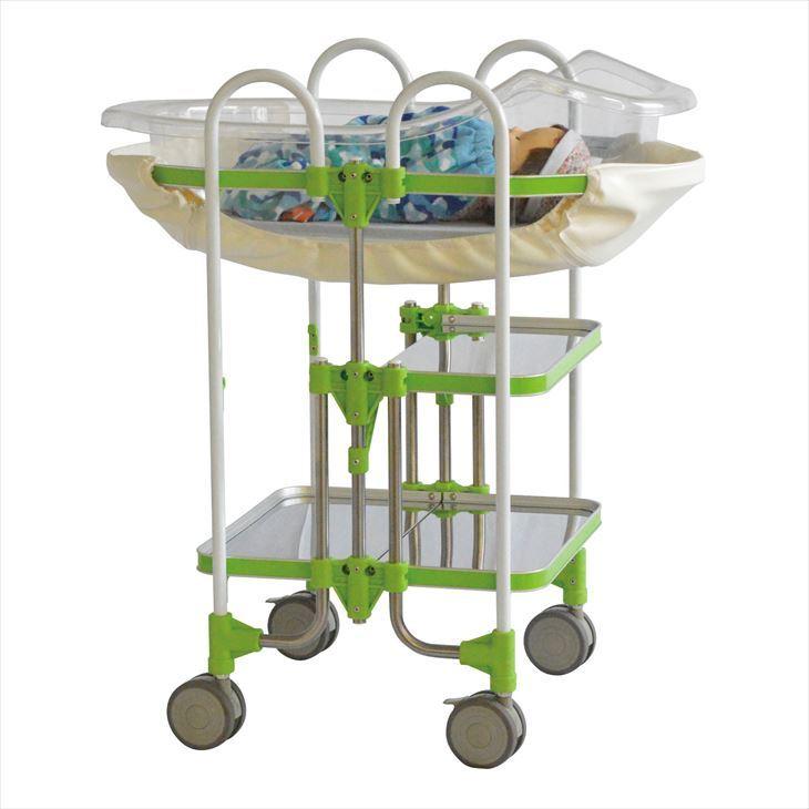 折りたたみ式新生児ベッド ABABY-T3G(グリーン)ABABY-T3G(グリーン)(24-8391-00)【トクヤマ】［1台］【1単位】の画像