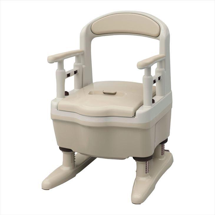 ポータブルトイレジャスピタ(ベージュ533-924(ソフト・カイテキ)533-924(ソフト・カイテキ)(24-8715-01)【アロン化成】［1］【1単位】