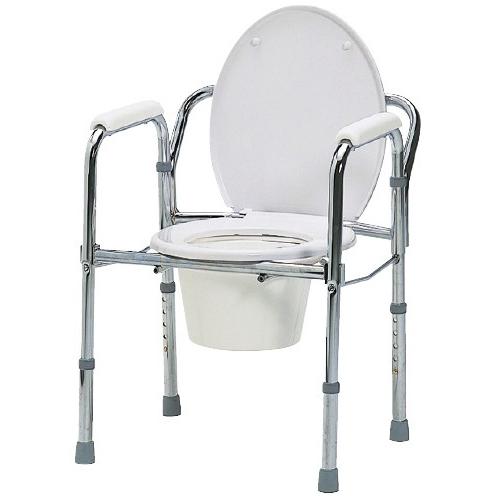 トイレチェア（スチール製） TY524 トイレチェア(スチールセイ)(23-2453-01)