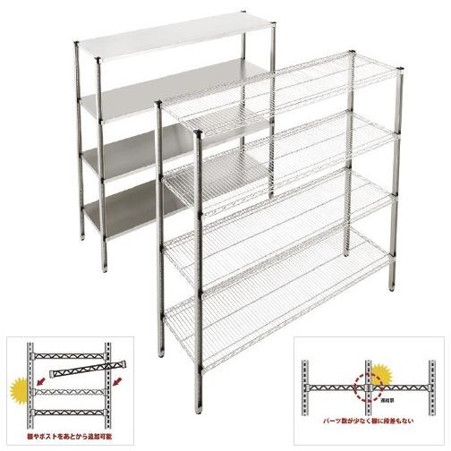 Mt23 5293 00 L6 ドクターマートアネックス ラック シェルフ 本棚 W900xd450xh1500mm W900xd450xh1500mm ステンレスフラットシェルフ 1台単位 ステンレスフラットシェルフ 23 5293 00 ステンレスフラットシェルフ４段