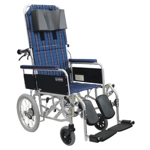 リクライニング車いす（介助用） RR53-N(アルミセイ) リクライニングクルマイス(カイジョ)(23-5872-00)【1台単位】_1