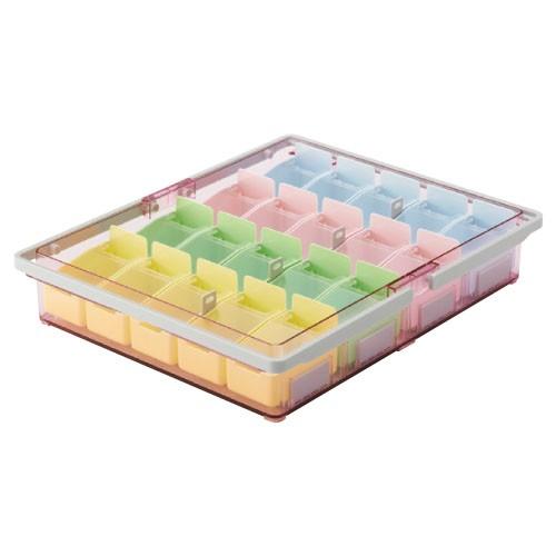 投薬箱（２０人用）駒・大タイプ ホンタイ:ピンク トウヤクバコ(20ニンヨウ)コマダイ(23-6690-01)【1組単位】_1