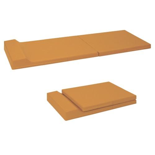 二つ折れ仮眠マット TB-818(65X190X7/13CMフタツオレカミンマットメディグリーン(23-6866-02-15)