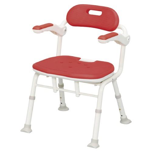 美品】アロン化成 安寿 折りたたみシャワーベンチ HPフィット レッド