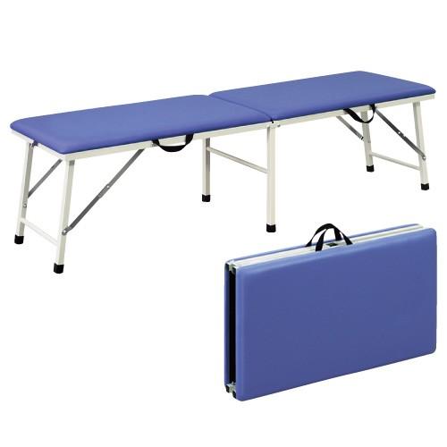 折りたたみ式ポータブルベッド（無孔） オリタタミシキポータブルベッド(24-2040-01)TB-1008(50X180X60CM)ビニルレザー茶