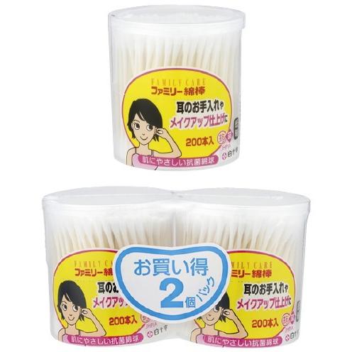 ＦＣファミリー綿棒（２００本入） 10924(エントウケースイリ) FCファミリーメンボウ(24-4552-00)【1個単位】｜drmart