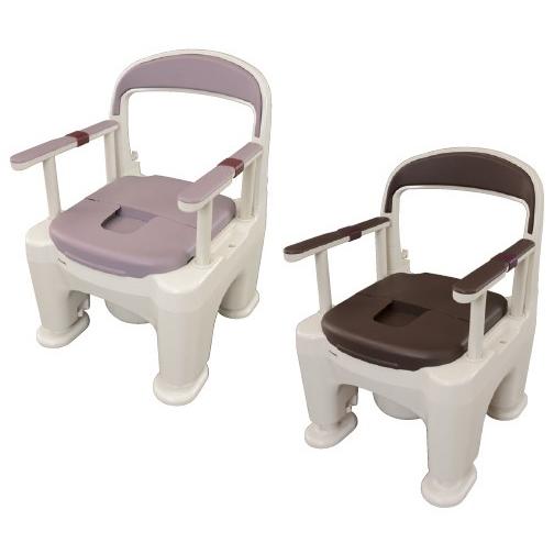 ポータブルトイレ座楽ラフィーネ（ソフ PN-L30202B(モカブラウン) ポータブルトイレザラクラフィーネ(24-4908-02)【1台単位】