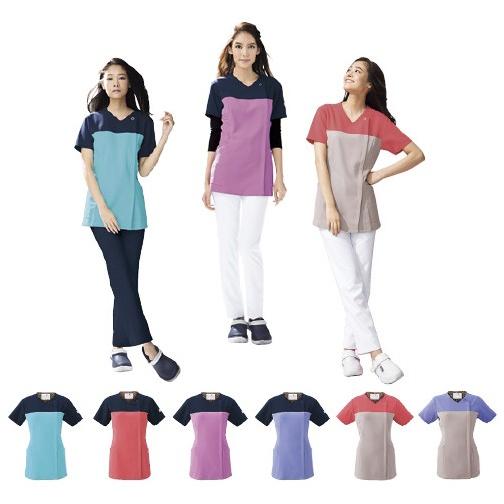 レディスジップスクラブ HI701-22(オークルXストエカス) レディスジップスクラブ Ｍ(24-5267-05-02)