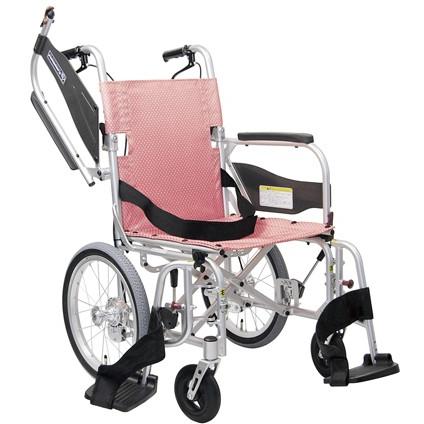 超軽量車いす（介助用）ふわりす＋ KPF16-40SB チョウケイリョウクルマイスフワリル+ すみれパープルＮｏ．９７(24-6617-01-02)【1台単位】