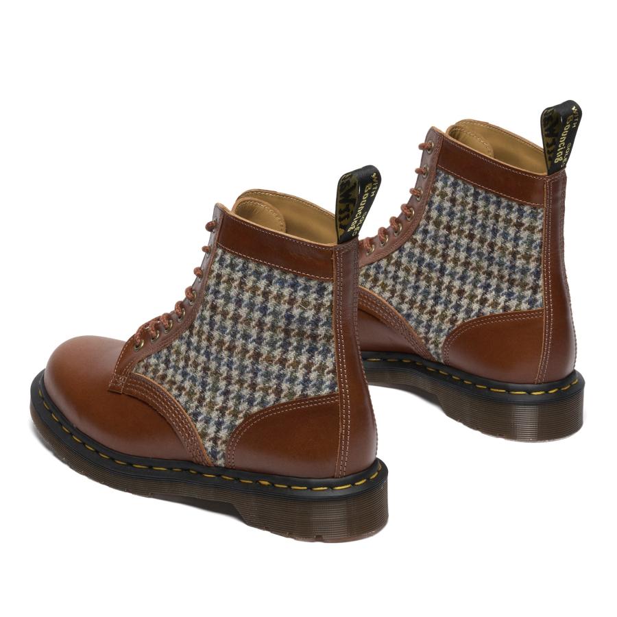 Dr. Martens ドクターマーチン MIE 1460 PASCAL HARRIS TWEED 8 ホール ブーツ ユニセックス AMBER T…の画像