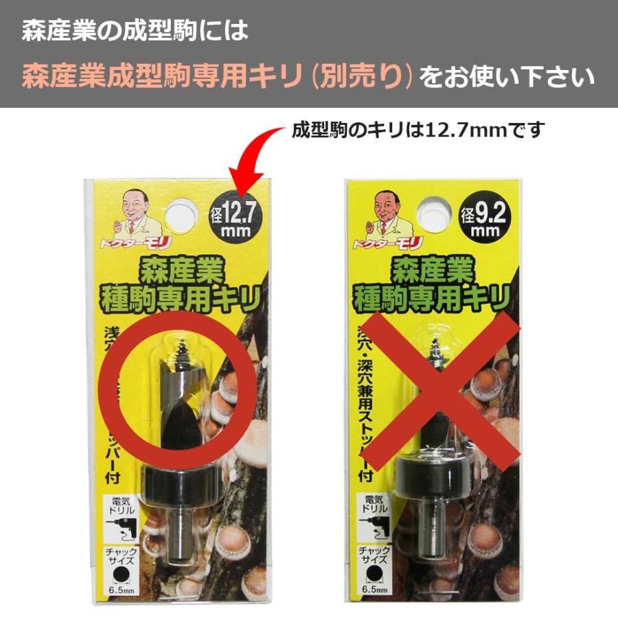 【正規販売店】しいたけ成型駒 よん六【100個】森465号 早生系 原木栽培｜しいたけの種 原木しいたけ 原木シイタケ 原木椎茸 森産業｜drmori1｜04