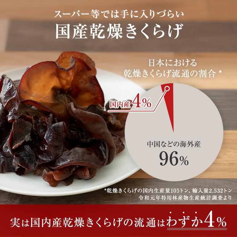 森のきのこ倶楽部 きくらげ 国産 乾燥きくらげ 食物繊維 キクラゲ 300g