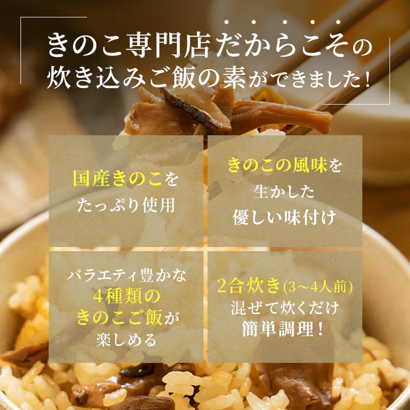 炊き込みご飯の素 きのこ お試しセット 2合用 森のきのこご飯の素 送料無料 | 炊き込みご飯 釜飯 | 森のきのこ倶楽部 | 03