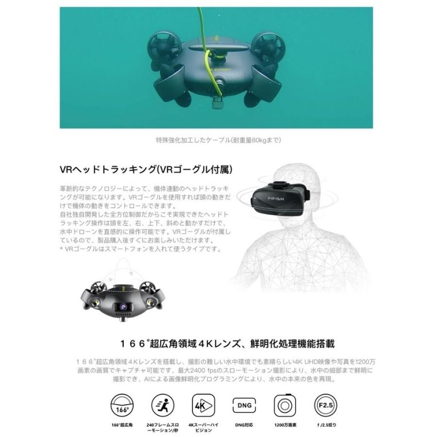 QYSEA FIFISH V6 EXPERT 水中ドローン 100mケーブル + EPPボックス付き