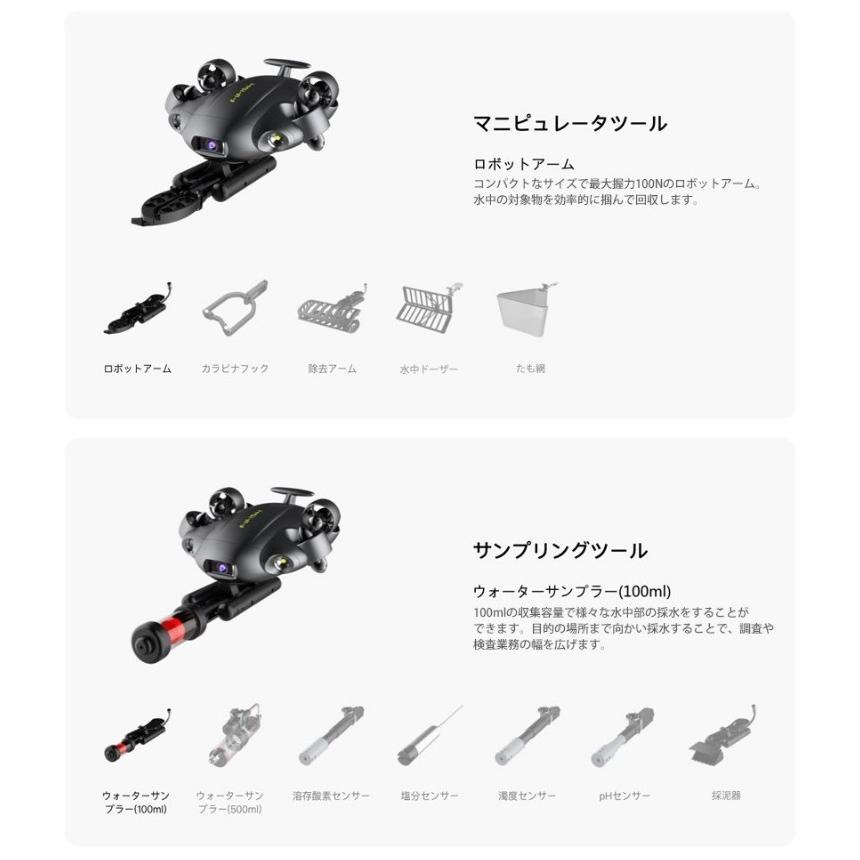 QYSEA FIFISH V6 EXPERT 水中ドローン 100mケーブル + EPPボックス付き