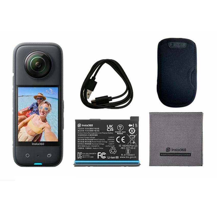 Insta360 X3 + 純正自撮り棒（三脚付き）SD128GB キャップ付