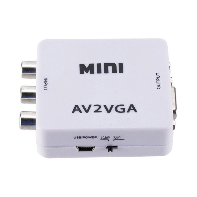 AV VGA 変換コンバーター 白色 RCAtoVGA D-sub 15ピンアダプター RCAアナログ変換 DVD 車載チューナー モニター接続 ビデオデッキ SFC出力 1080P｜droneshop｜08