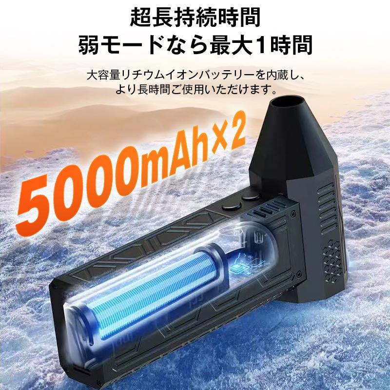 強風 ターボ ブロワー コードレス 充電式 10000mAh 大容量 ハンディ