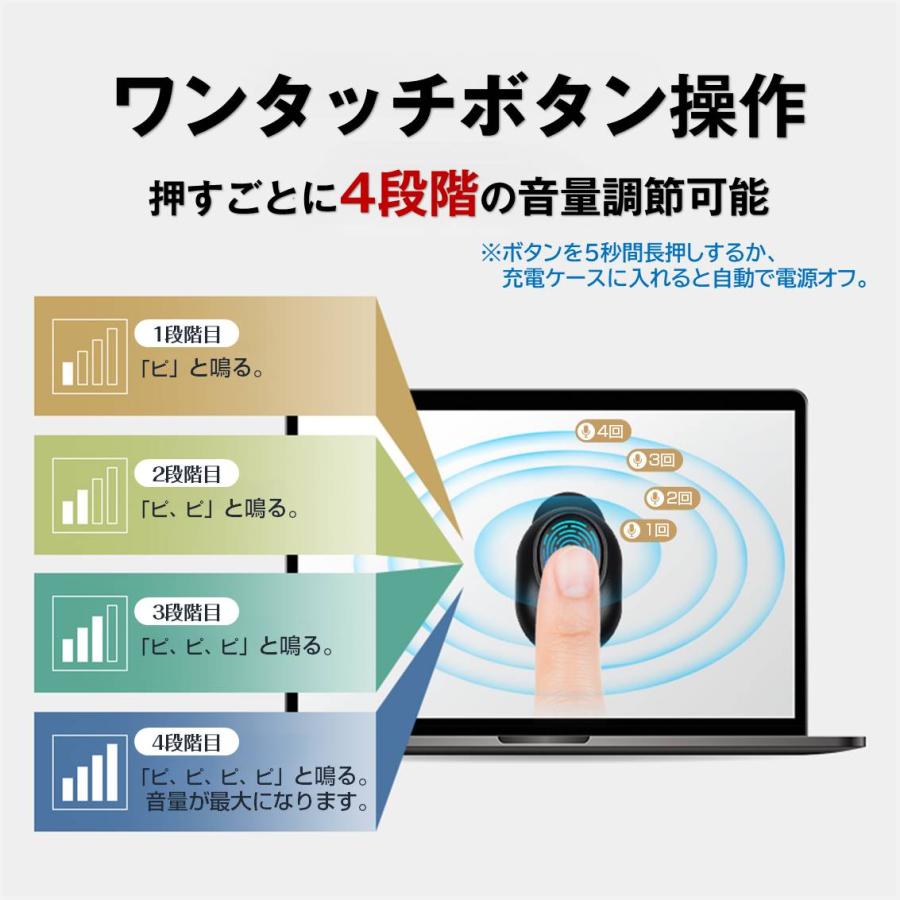 集音器 イヤホン型 充電ケース付き 高齢者 ノイズキャンセル