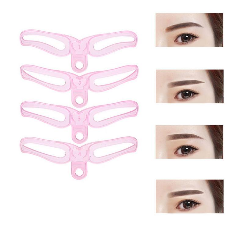 眉毛メイク 眉毛テンプレート 4種類 アイブロウテンプレート グッズ 型 見本 枠 美人眉 モテ眉 簡単 綺麗 左右対称 化粧 アイテム メイク グッズ |  | 04