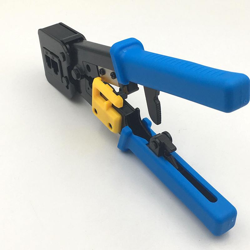 LANケーブル自作セット 貫通コネクタ30個+かしめ工具+LANテスター+