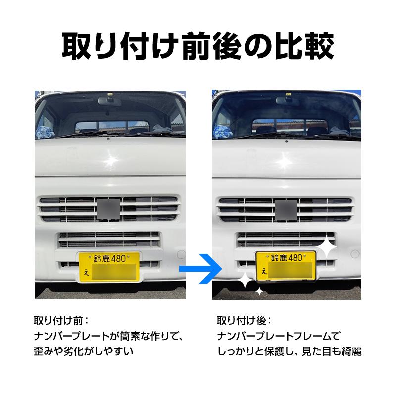 ナンバープレートフレーム 2枚セット 自動車用ナンバーフレーム ネジ