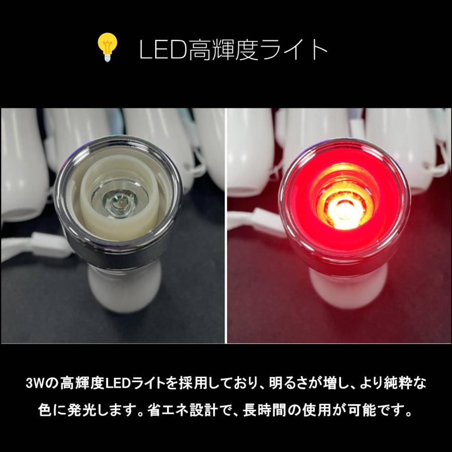 ペンライト 2本セット 15色 LED 電池式 軽量 ストラップ付き 明るい 高