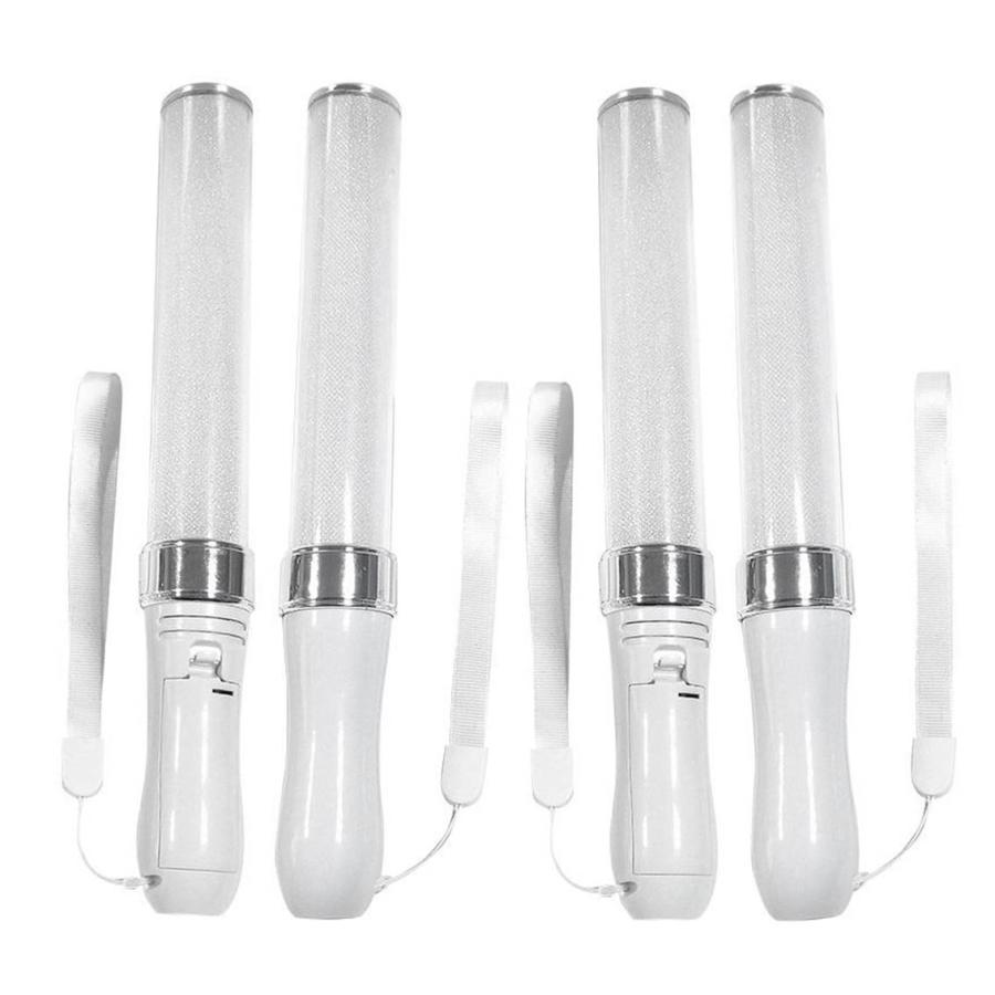 ペンライト 4本セット 15色 LED 電池式 軽量 ストラップ付き 明るい