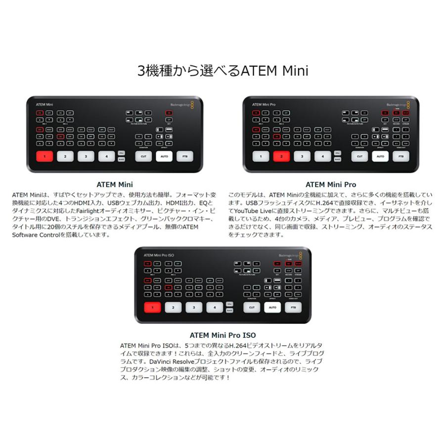 Blackmagic ATEM Mini Pro ISO スイッチャー : ドローン専門店