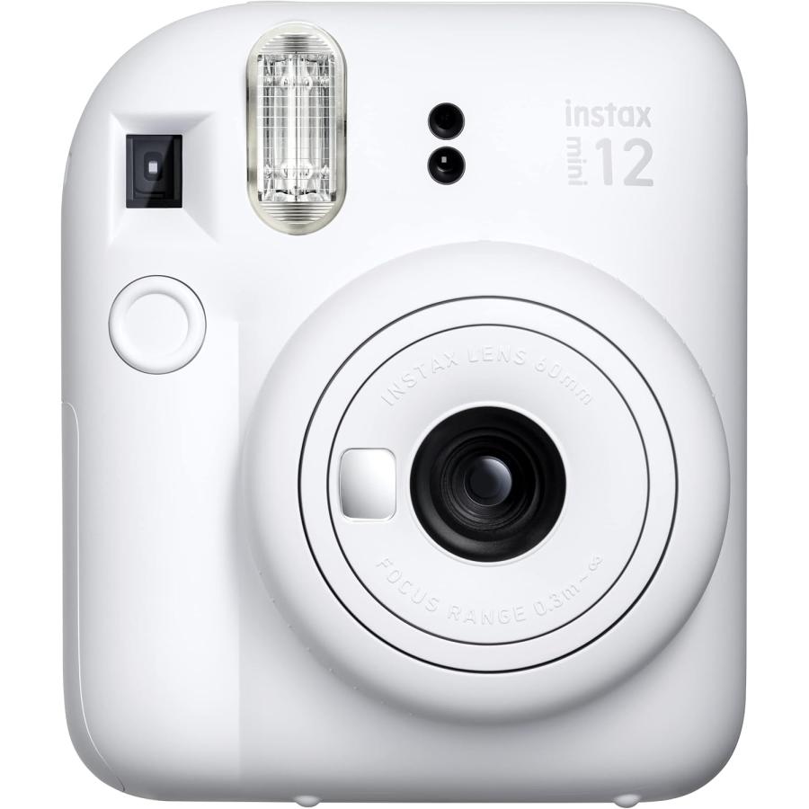 美品　instax mini12 チェキ ホワイト 動作確認済 instax mini チェキ インスタントカメラ 12 クレイホワイト INS MINI