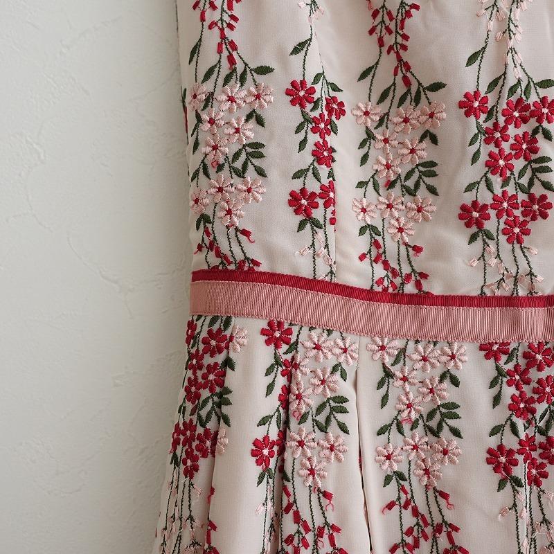 TOCCA トッカ *フラワー刺繍ノースリーブワンピース*0ドレスジョー  