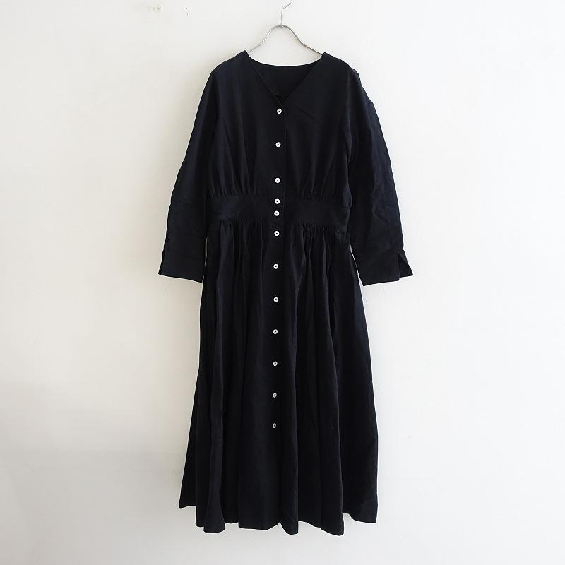 フーフー foufou *THE DRESS コットンフロントボタンロングワンピース