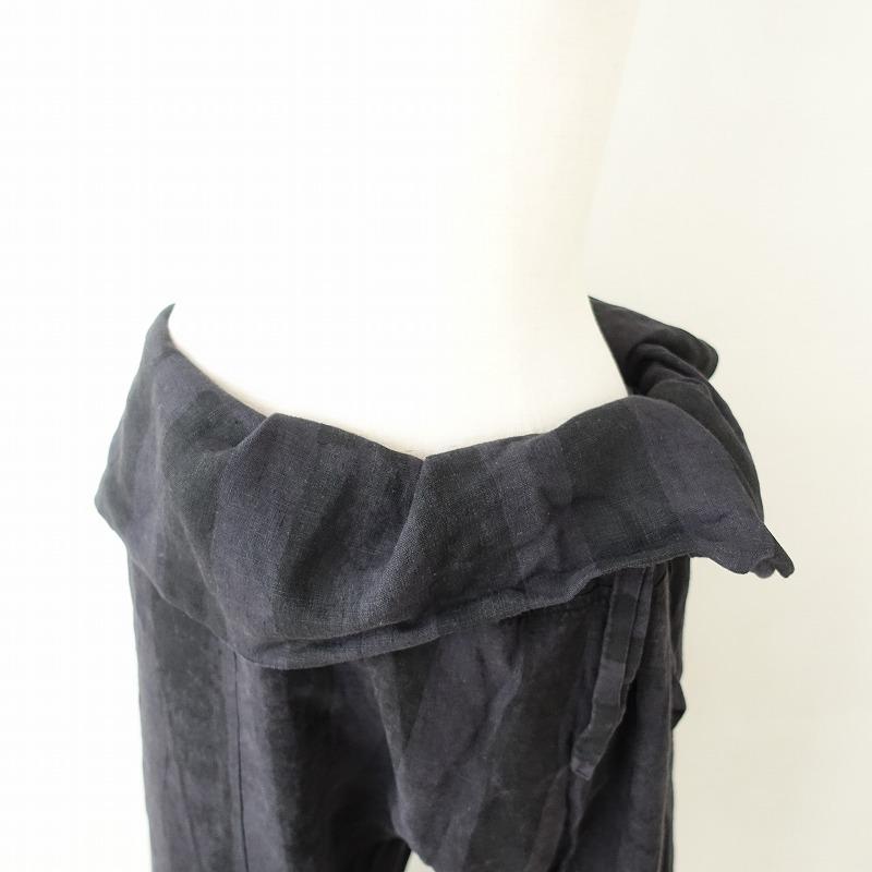 BLACK CRANE リネン バルーンパンツ 墨黒 drop-kaitori_1-2205-245