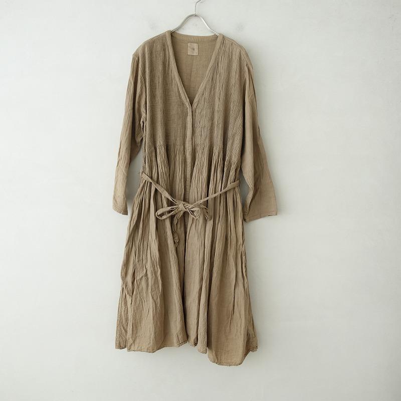 メゾンドソイル Vネック ピンタック ワンピース