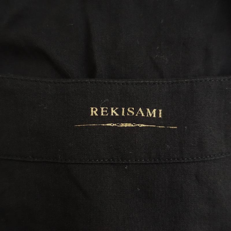 レキサミ REKISAMI *フリルデザイン羽織り*カーディガン綿コットン黒ブラックローブチュニック0622【11G22】｜drop-kaitori｜09