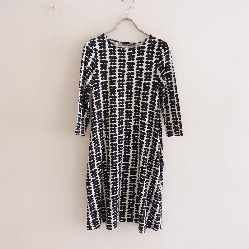 marimekko マリメッコ *総柄プリントカットソーワンピース*XSS七 marimekko マリメッコ *総柄プリントカットソーワンピース*XSS七