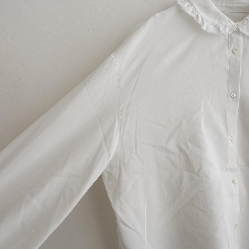 【2022/定価3.8万】ユーモレスク humoresque *frill neck blouse フリルネックブラウス*38シャツ絹綿(1 ...