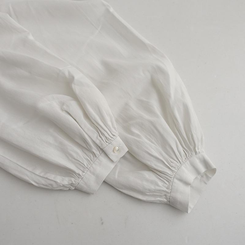 【2022/定価3.8万】ユーモレスク humoresque *frill neck blouse フリルネックブラウス*38シャツ絹綿(1 ...