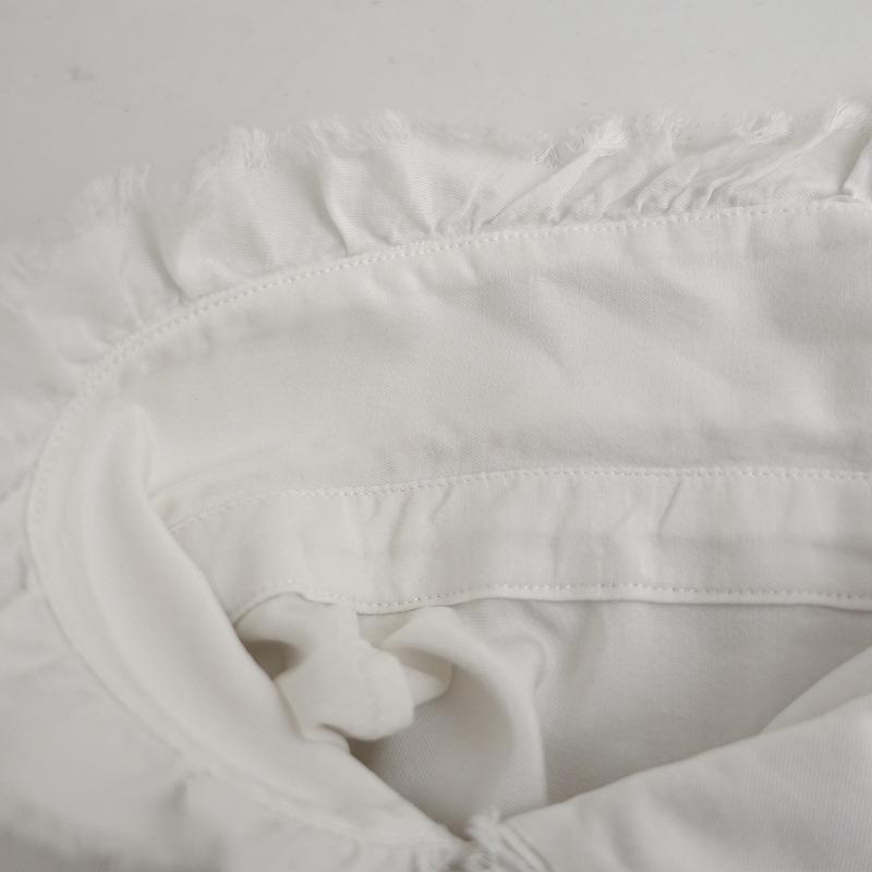 【2022/定価3.8万】ユーモレスク humoresque *frill neck blouse フリルネックブラウス*38シャツ絹綿(1 ...