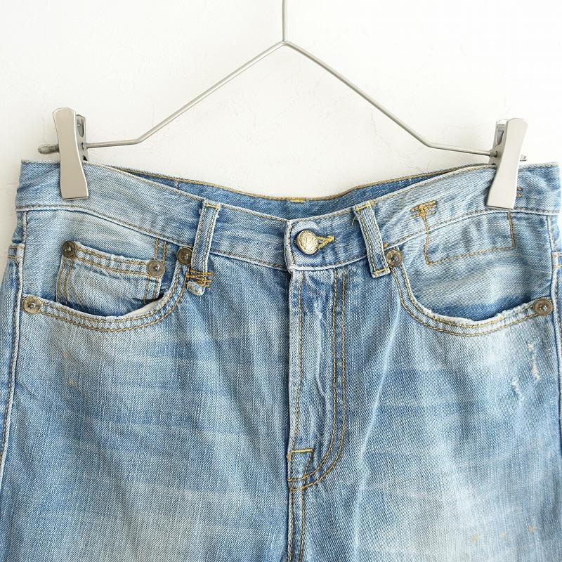アールサーティーン R13 *Slouch Skinny ダメージデニムパンツ*24 